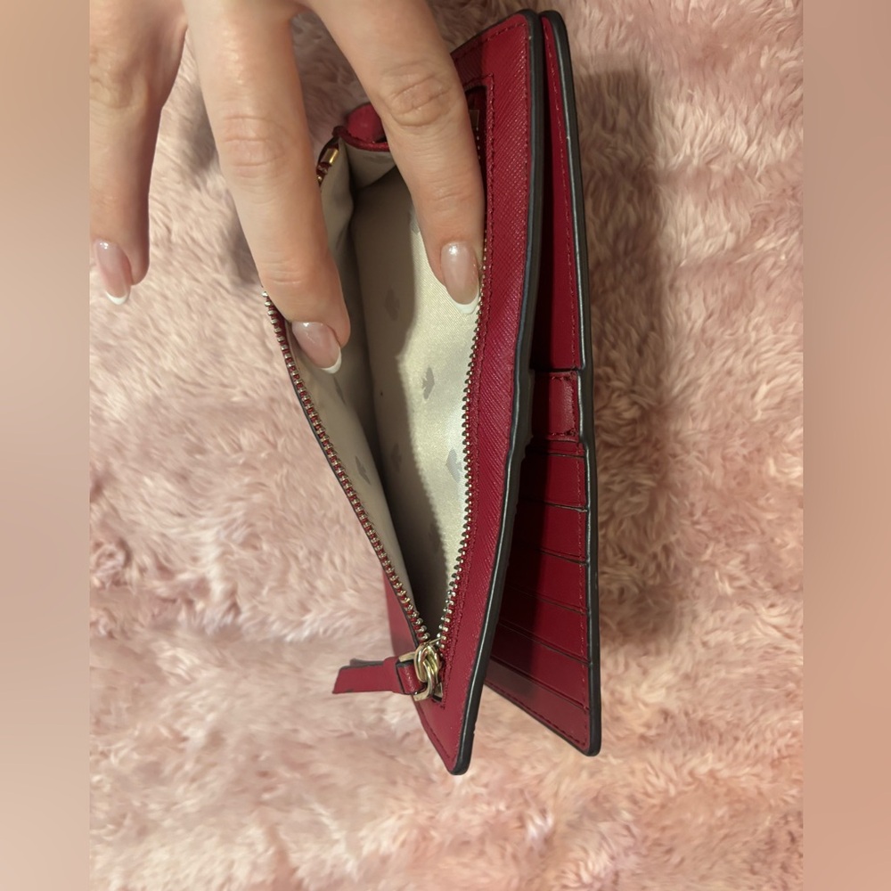 Kate Spade Burgundy Leather Wallet - Picture 3 of 4